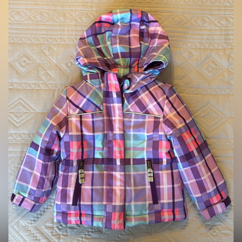 Cherokee 3-in-1 Plaid Puffer Winter Jacket with Hood